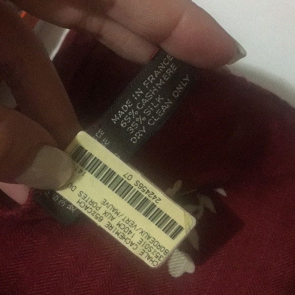 { Hermès } Aux Portes Du Palais Bordeaux Scarf - Picture 7 of 8